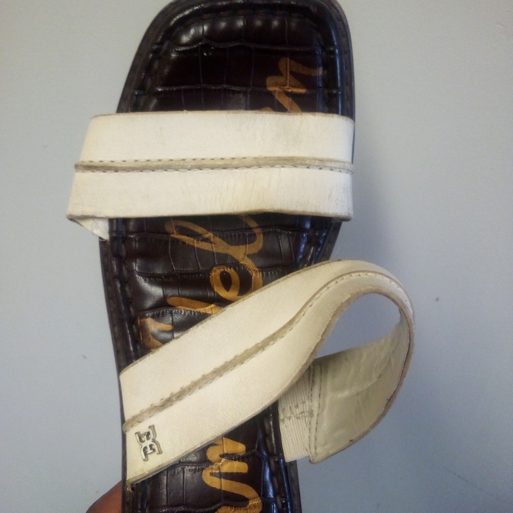 Sam Edelman Cream Slides Size 8M - Picture 4 of 15